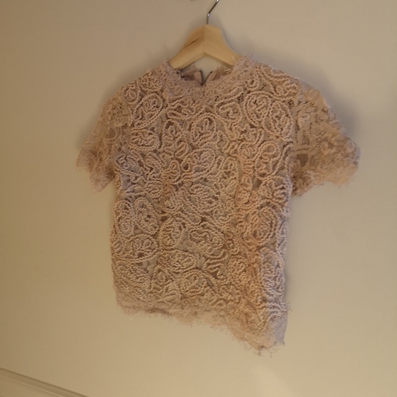 Pattern pink high neck crop - Picture 2 of 4